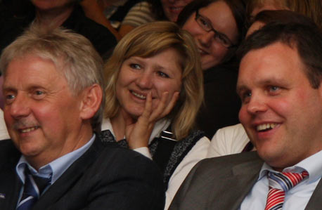 der Redner auf einem Kundenevent